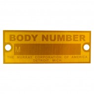 Plaqueta N&uacute;mero da Carroceira Murray Fordinho