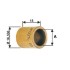 Bucha Sinterizada Autolubrificante 12.522 X 16.536 X 18 Mm