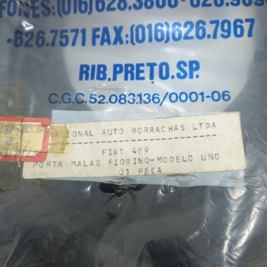 Borracha Tampa Traseira Fiorino Nacional Borrachas