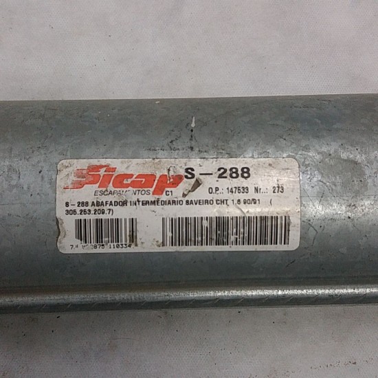 Silencioso Abafador Intermedi&aacute;rio Saveiro Cht 1.8 90/91