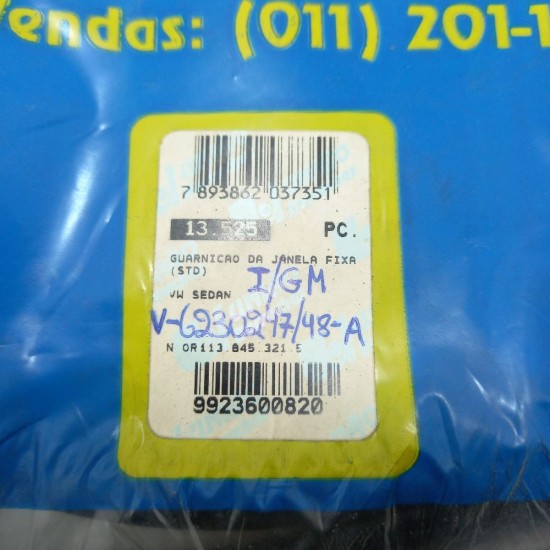 Borracha Janela Fixa - Fusca (Sedan) Std