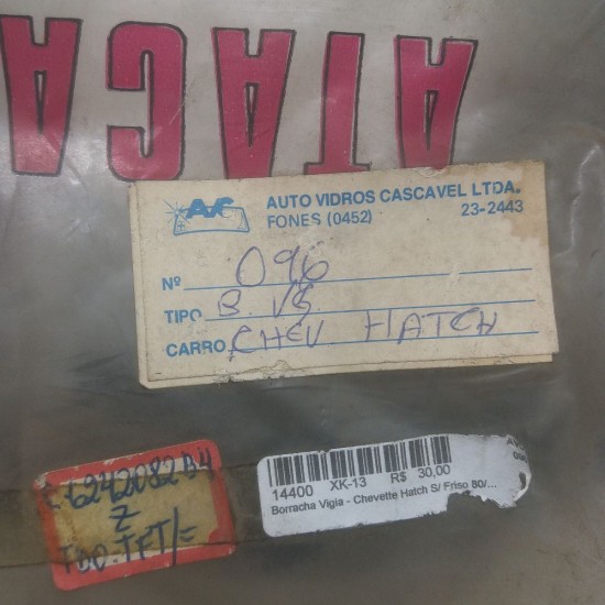 Borracha Vigia - Chevette Hatch S/ Friso 80/...