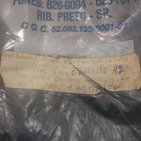 Borracha Parabrisa - Opala / Caravan Friso Plast.