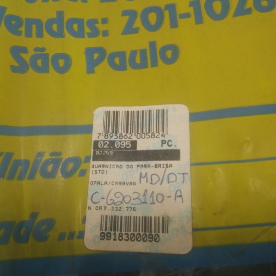 Borracha Parabrisa - Opala 69/90 Std