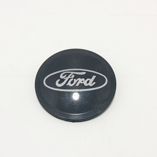Calotinha Roda Central Preta (Logo Cinza) Ford