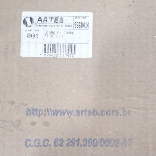 Vidro Lente Farol Ld Fiesta 96/