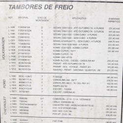 Tambor Freio Trazeiro Brasília Variant Tl Lanfredi 1501