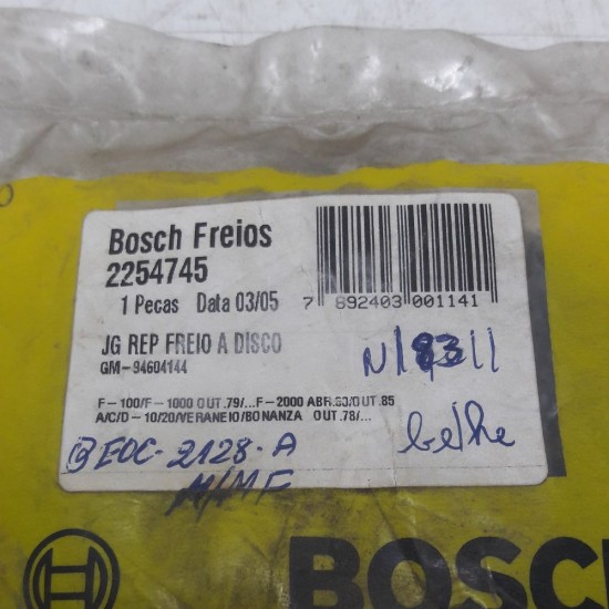 Reparo Freio a Disco F100 F1000 F2000 a C D 10 20 Veraneio Bonanza Bosch 2254745