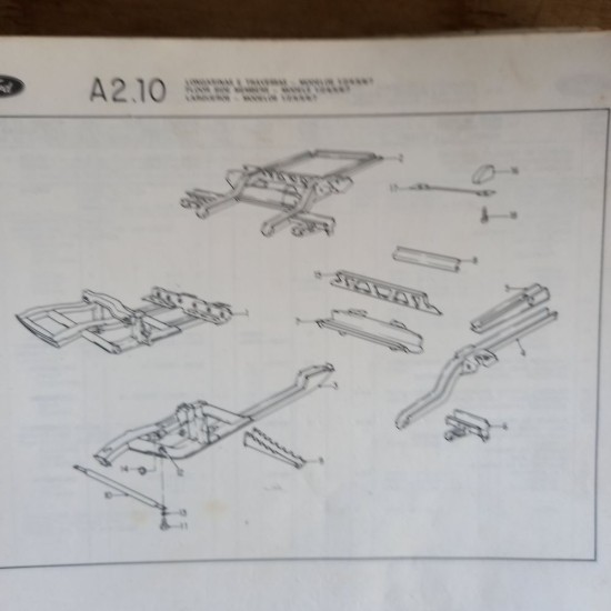 Travessa Traseira Assoalho Corcel Belina Escala Original Ford