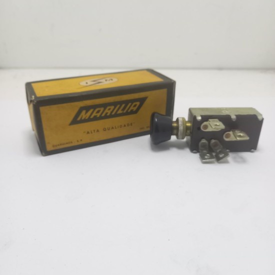 Chave de Luz Automotiva Universal com Bot&atilde;o Preto