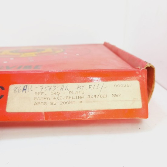 Plat&ocirc; Embreagem Chap&eacute;u Chin&ecirc;s Pampa 4X2 Belina 4X4 Del Rey Remano