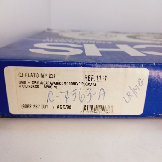 Plat&ocirc; Embreagem Chap&eacute;u Chin&ecirc;s Opala Caravan Comodoro Diplom 4 Cil