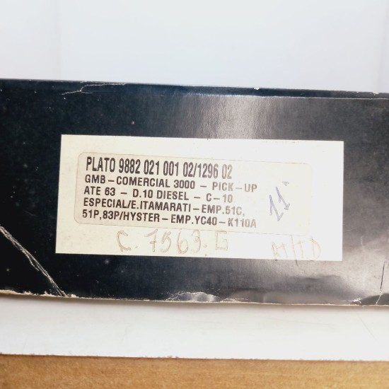Plato Embreagem Pick At&eacute; 63 D10 Diesel C10 Sachs