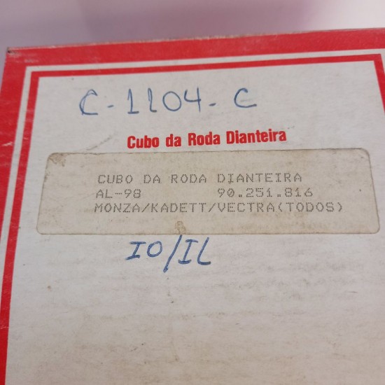 Cubo Roda Dianteira Astra Calibra Ipanema Monza Vectra