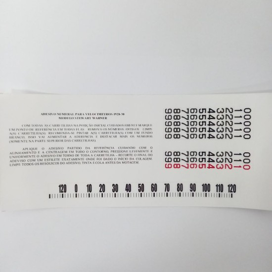 Adesivo Veloc&iacute;metro ( Kilometros ) Fordinho 28-29